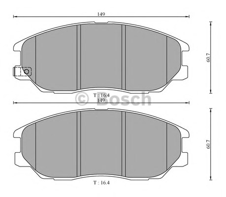 BOSCH 0 986 AB3 056 Brake Pad Set, disc brake